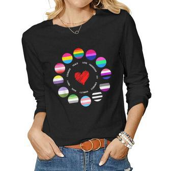 Gay Pride Lgbtq Rainbow Lgbt Pride Women Graphic Long Sleeve T-shirt - Seseable