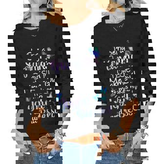 Grandma Gift Being A Grandma Doesnt Make Me Old Women Graphic Long Sleeve T-shirt - Seseable