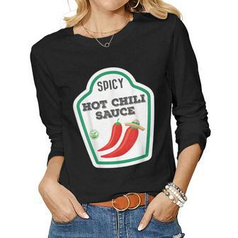 Hot Chili Easy Diy Matching Halloween Costume For Men Women Gift For Women Women Graphic Long Sleeve T-shirt - Thegiftio UK