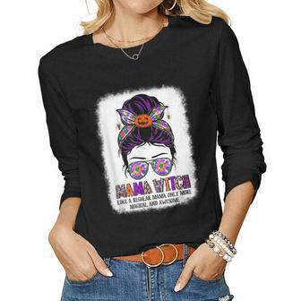 Mama Witch Like Regular Grandma Only More Magical Halloween Gift For Women Women Graphic Long Sleeve T-shirt - Thegiftio UK
