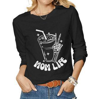 May Your Coffee Be Stronger Than Your Sons Attitude Women Graphic Long Sleeve T-shirt - Monsterry DE