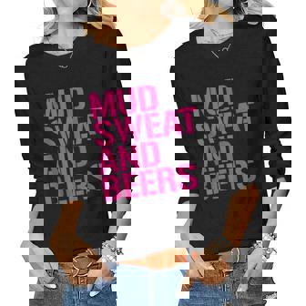 Mud Sweat And Beers Pink Gift For Women Women Graphic Long Sleeve T-shirt - Thegiftio