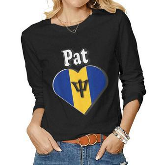 Pat Womens Barbados Women Graphic Long Sleeve T-shirt - Monsterry