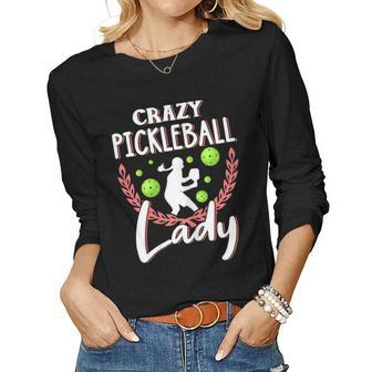 Pickleball Funny Pickleball Lady Pickleball Gift For Womens Gift For Women Women Graphic Long Sleeve T-shirt - Thegiftio UK