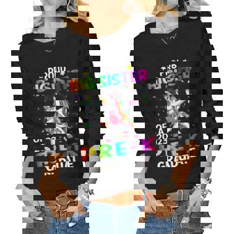 Proud Big Sister Of A Class Of 2023 Prek Graduate Unicorn Women Long Sleeve T-shirt | Mazezy