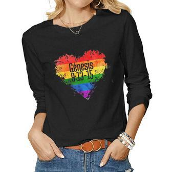 Rainbows As A Promise From God Gen 91315 Women Long Sleeve T-shirt | Mazezy