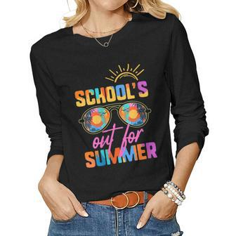 Summer Students Teachers Vacation Schools Out For Summer Women Long Sleeve T-shirt | Mazezy