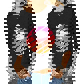 Tropical Vibrant Paradise Men And Flamingo Women Graphic Long Sleeve T-shirt - Monsterry