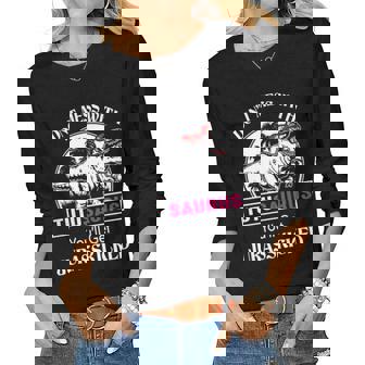 Tutu Grandma Gift Dont Mess With Tutusaurus Women Graphic Long Sleeve T-shirt - Seseable