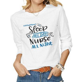 Night Shift Nurse 3S Variant Women Graphic Long Sleeve T-shirt - Seseable