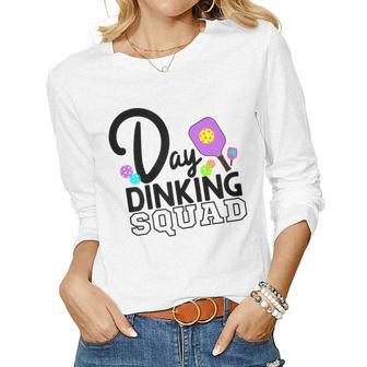 Pickleball Player Pickleball Gift Day Dinker Squad Gift For Womens Women Graphic Long Sleeve T-shirt - Seseable