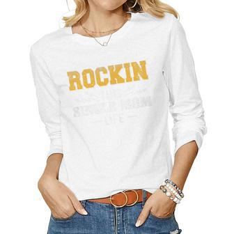 Rockin This Single Mom Life Quotes For Mom Women Long Sleeve T-shirt | Mazezy DE