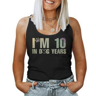 Im 10 In Dog Years 70Th Birthday Vintage 70Th Birthday Women Tank Top | Mazezy