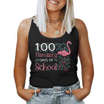 100 Flamazing Days Of School Flamingo Pre-K Teacher Student Women Tank Top | Mazezy