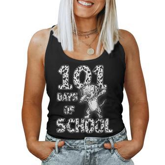 101 Days School Dabbing Dalmatian Dog 100 Days Teacher For Teacher Women Tank Top | Mazezy
