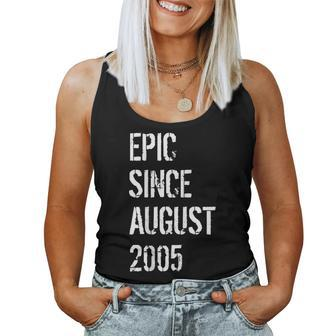 15Th Birthday For Boys Girls Born In August 2005 Women Tank Top | Mazezy