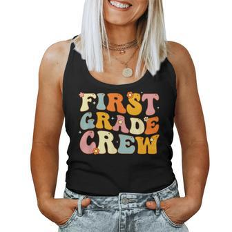 1St Grade Crew Funny Kindergarten Teacher Back To School Women Tank Top Weekend Graphic - Monsterry