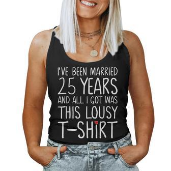 25Th Wedding Anniversary For Her Spouse Wife & Husband For Husband Women Tank Top | Mazezy
