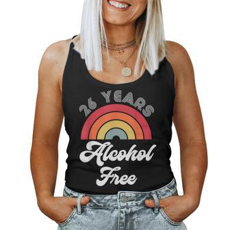 26 Years Sober Alcohol Free Sobriety Anniversary For Women Women Tank Top | Mazezy