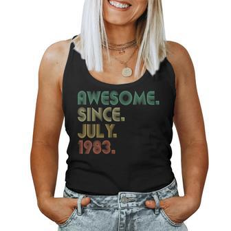 40 Years Old Gift Awesome Since July 1983 40Th Birthday Men Women Tank Top Weekend Graphic - Monsterry CA