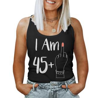 I Am 45 Plus 1 Middle Finger For A 46Th 46 Years Old Women Tank Top - Thegiftio UK