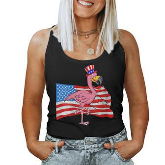 4Th Of July 2021 Flamingo American Usa Patriotic Patriotic Women Tank Top | Mazezy