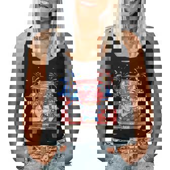 4Th Of July Freedom American Gnomes Car Women Men Girls Boys Freedom Women Tank Top | Mazezy