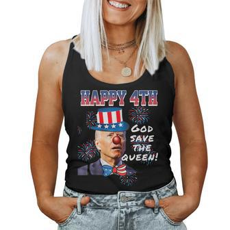 4Th Of July Joe Biden God Save The Queen Stand With Trump Women Tank Top | Mazezy DE