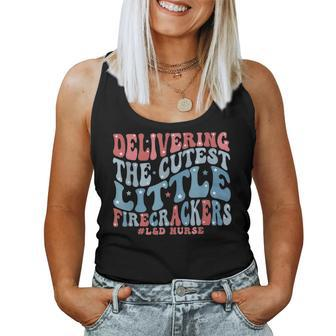 4Th Of July Labor And Delivery Nurse American Land D Nurse Women Tank Top Basic Casual Daily Weekend Graphic - Seseable