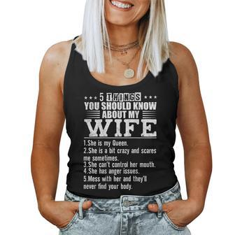 5 Things You Should Know About My Wife On Back For Wife Women Tank Top | Mazezy