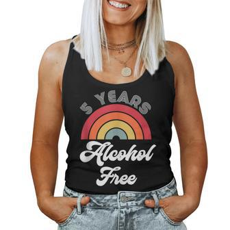 5 Years Sober Alcohol Free Sobriety Anniversary For Women Women Tank Top | Mazezy