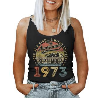 50 Year Old Awesome Since September 1973 50Th Birthday Women Tank Top