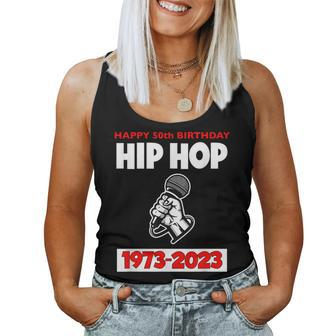 50 Years Hip Hop 50Th Anniversary Retro Mic Women Tank Top - Monsterry AU