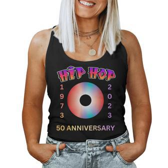 50 Years Hip Hop Vinyl Retro 50Th Anniversary Hip Hop Women Tank Top - Monsterry DE