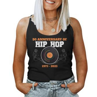 50 Years Hip Hop Vinyl Retro - 50Th Anniversary Of Rap Women Tank Top | Mazezy