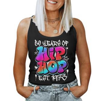 50 Years Old 50Th Anniversary Of Hip Hop Graffiti Hip Hop Women Tank Top - Monsterry CA