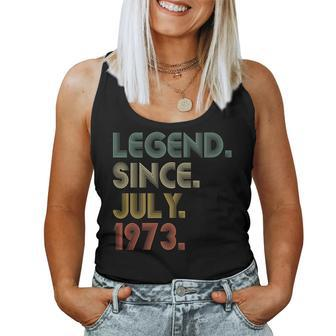 50 Years Old Gifts Legend Since July 1973 50Th Birthday Men Women Tank Top Weekend Graphic - Seseable