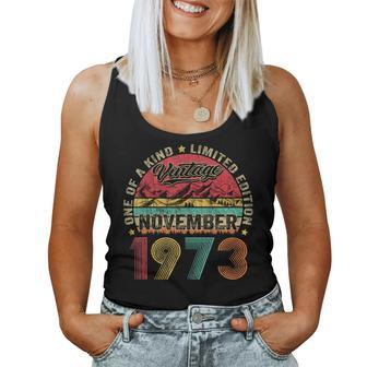 50 Years Old Made In November 1973 50Th Birthday Women Women Tank Top | Mazezy