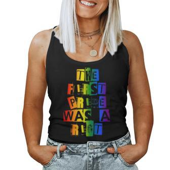 50Th Anniversary Pride Parade Nyc The First Pride Was A Riot Women Tank Top | Mazezy