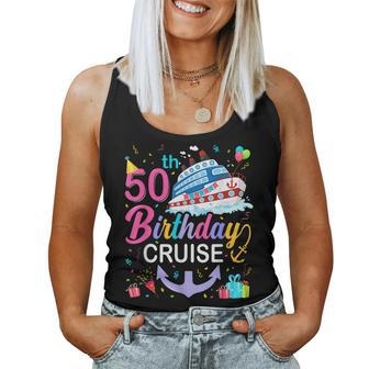 50Th Birthday Cruise 50 Years Old Birthday Cruising Crew Women Tank Top - Monsterry