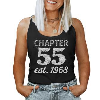 55 Year Old 1968 For Women Chapter 55 Bling Birthday Women Tank Top Weekend Graphic - Seseable