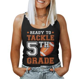 5Th Grade Football First Day Of School Back To School Women Tank Top - Monsterry