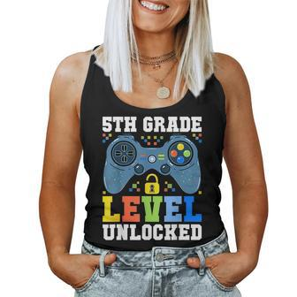 5Th Grade Level Unlocked Gamer First Day Of School Boys Women Tank Top - Seseable