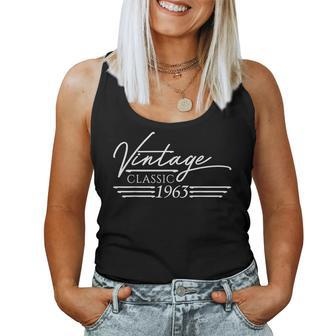 60 Year Old Gifts Vintage 1963 60Th Men Women 60Th Birthday Women Tank Top Weekend Graphic - Seseable