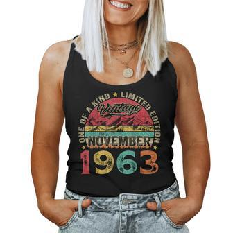 60 Years Old Made In November 1963 60Th Birthday Women Women Tank Top - Seseable