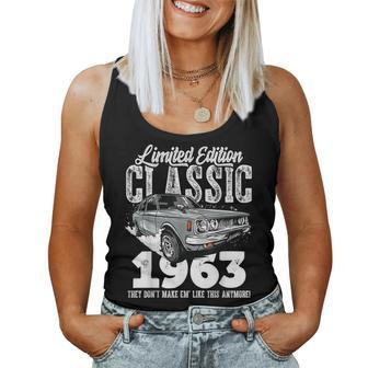 60Th Birthday Vintage Classic Car 1963 B-Day 60 Year Old Women Tank Top - Monsterry CA