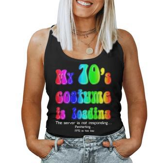 70S Costume Halloween Rainbow Vintage 1970S Party 70S Vintage s Women Tank Top | Mazezy