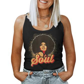 70S Funk Afro Women Soul Retro Vintage Style Graphic Women Tank Top Weekend Graphic - Monsterry