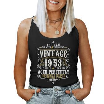 70Th Birthday Gift Vintage 1953 Man Myth Legend 70 Year Old Women Tank Top Weekend Graphic - Monsterry AU