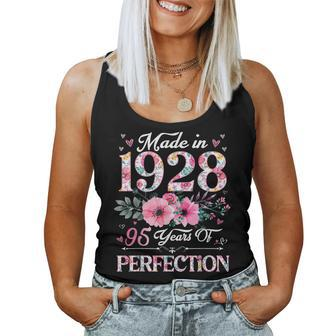 95 Year Old Made In 1928 Floral 95Th Birthday Women Tank Top - Seseable